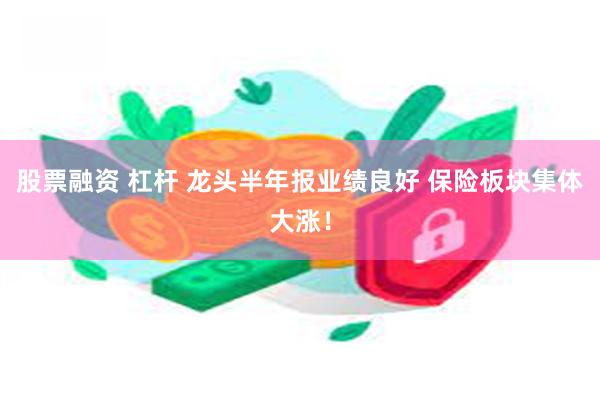 股票融资 杠杆 龙头半年报业绩良好 保险板块集体大涨！